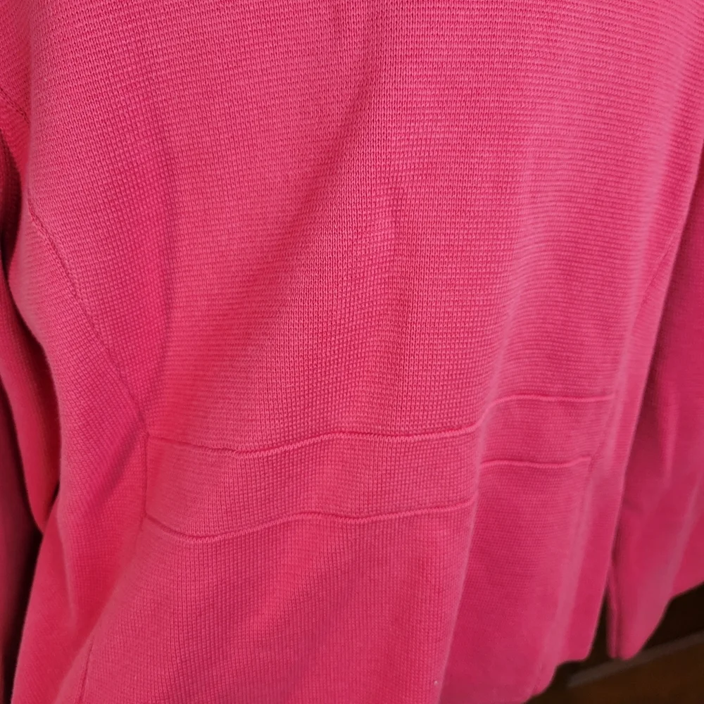 Womans Talbots Zip Front Cardigan Ruffles Cotton/Rayon Front Pockets Size XLP - Picture 6 of 9